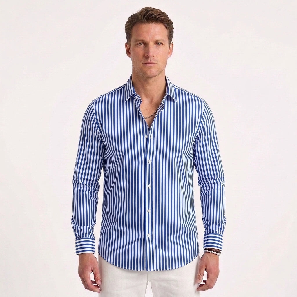 Striped Summer Cotton Shirt For Men