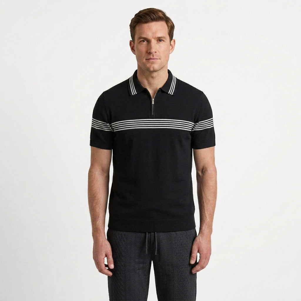 Tailored Striped Polo Shirt For Men