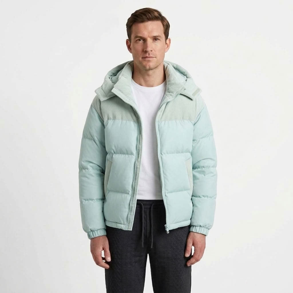 Fleece Lined Padded Winter Jacket For Men