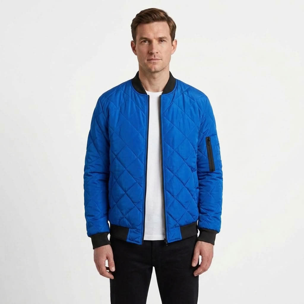 Modern Ribbed Bomber Jacket For Men