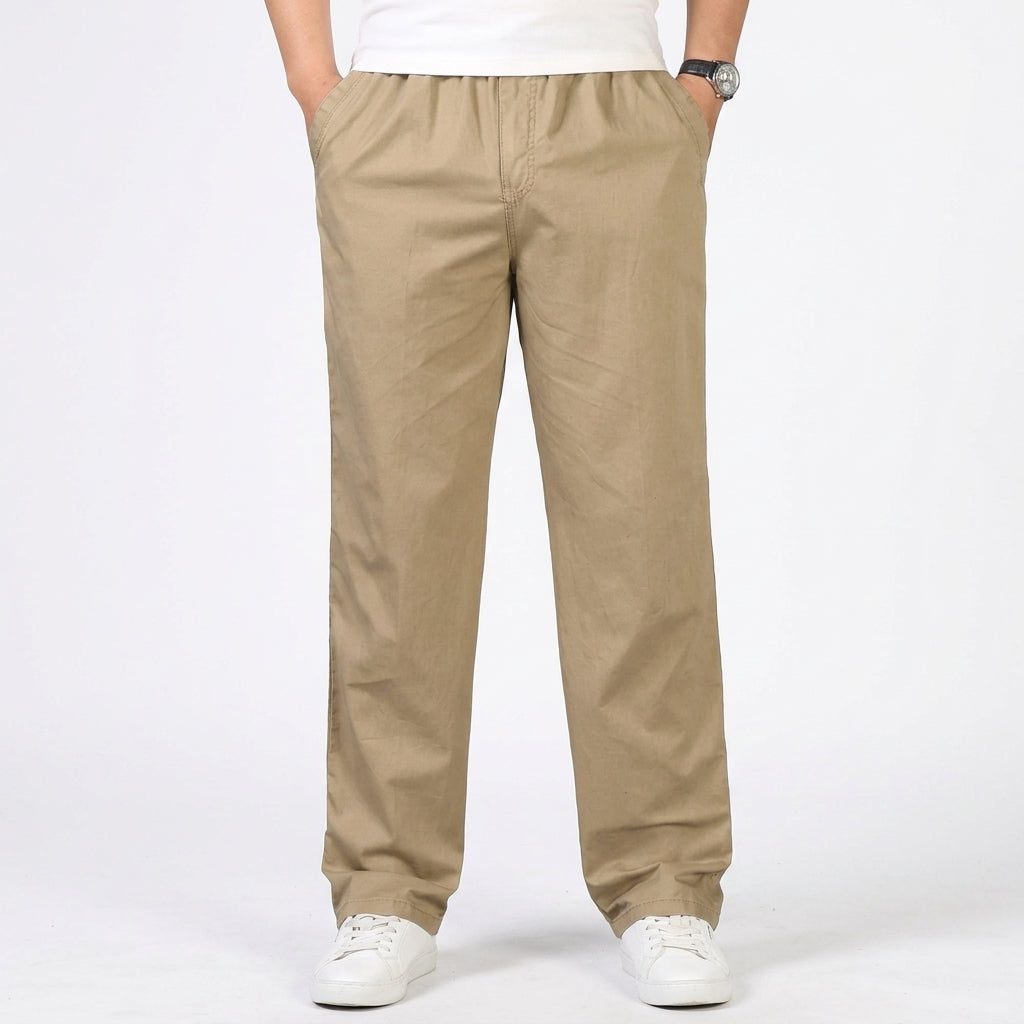 Relaxed Drawstring Summer Pants For Men