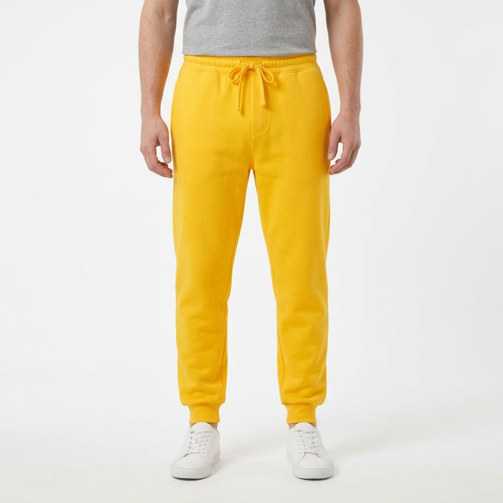 Fleece-Lined Cuffed Sweatpants For Men