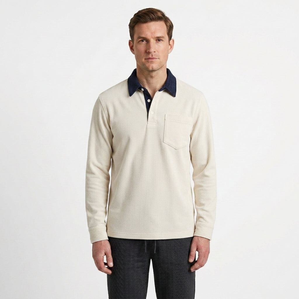 Tailored Corduroy Polo Shirt For Men
