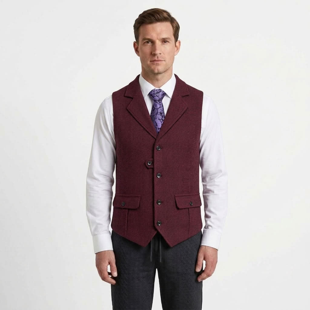 Tailored Vintage Layering Gilet For Men