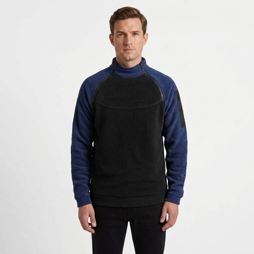 Loose Collar Outdoor Sweater For Men