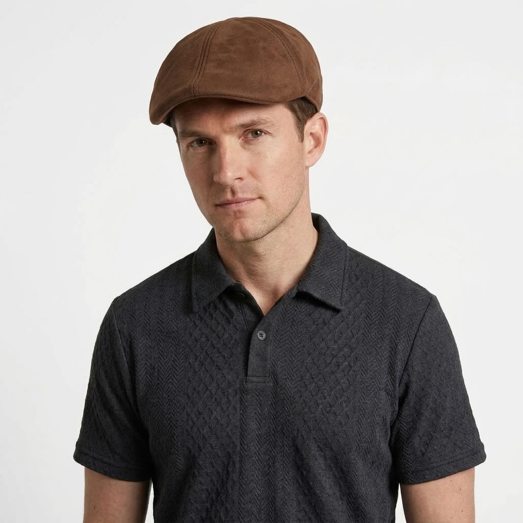 Premium Suede Flat Cap For Men