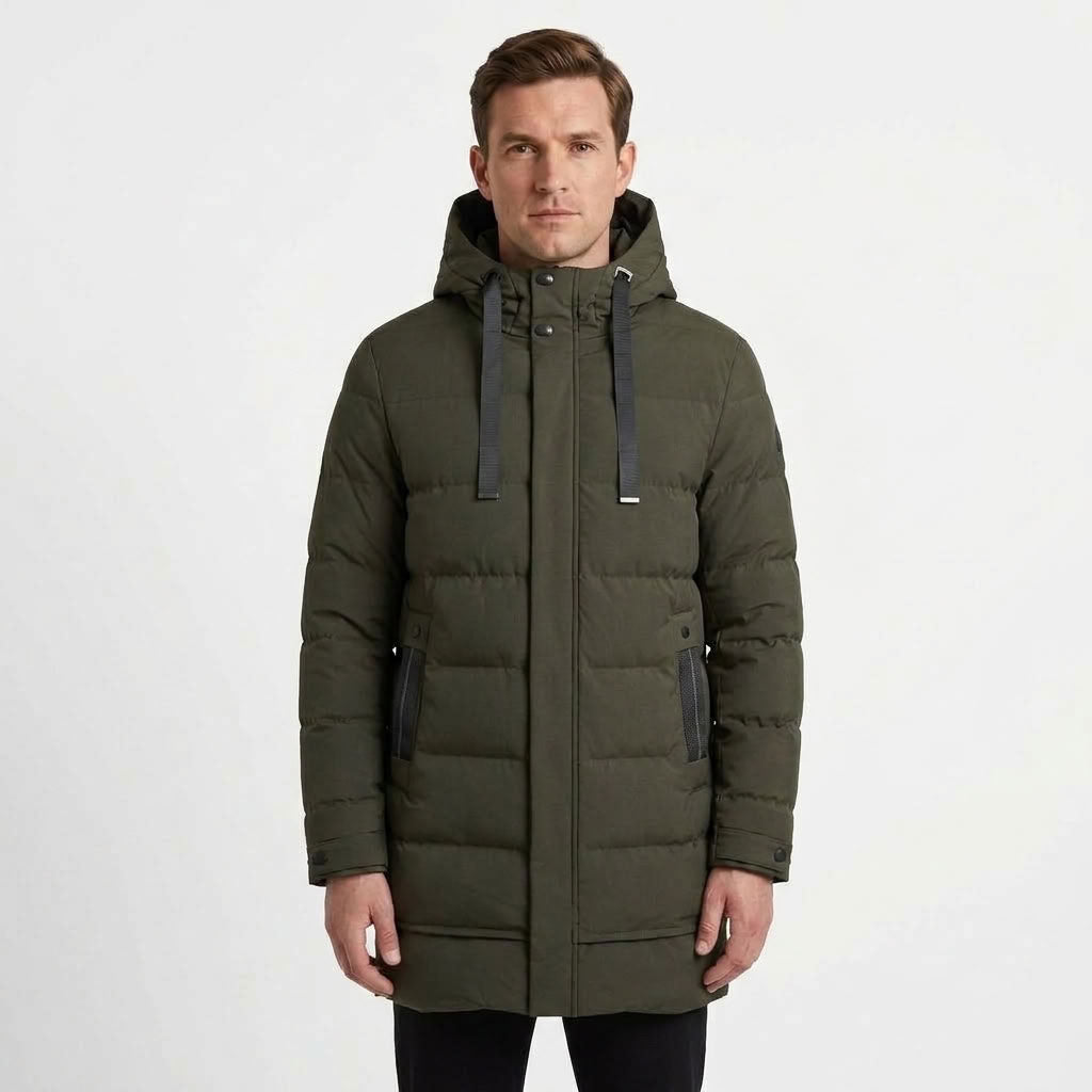 Longline Insulated Winter Jacket For Men