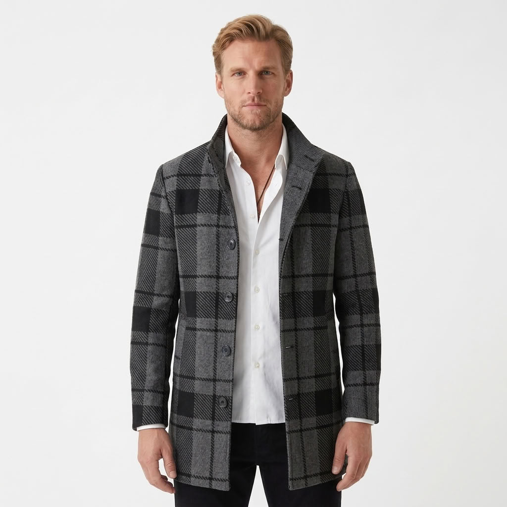 Tailored Classic Overcoat For Men