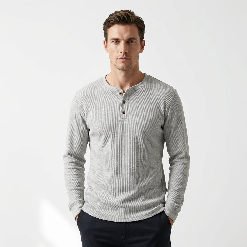 Men’s Casual Henley Top