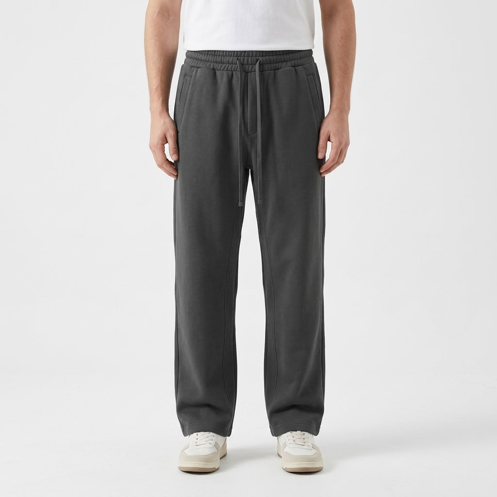 Fleece Lined Straight Leg Sweatpants For Men