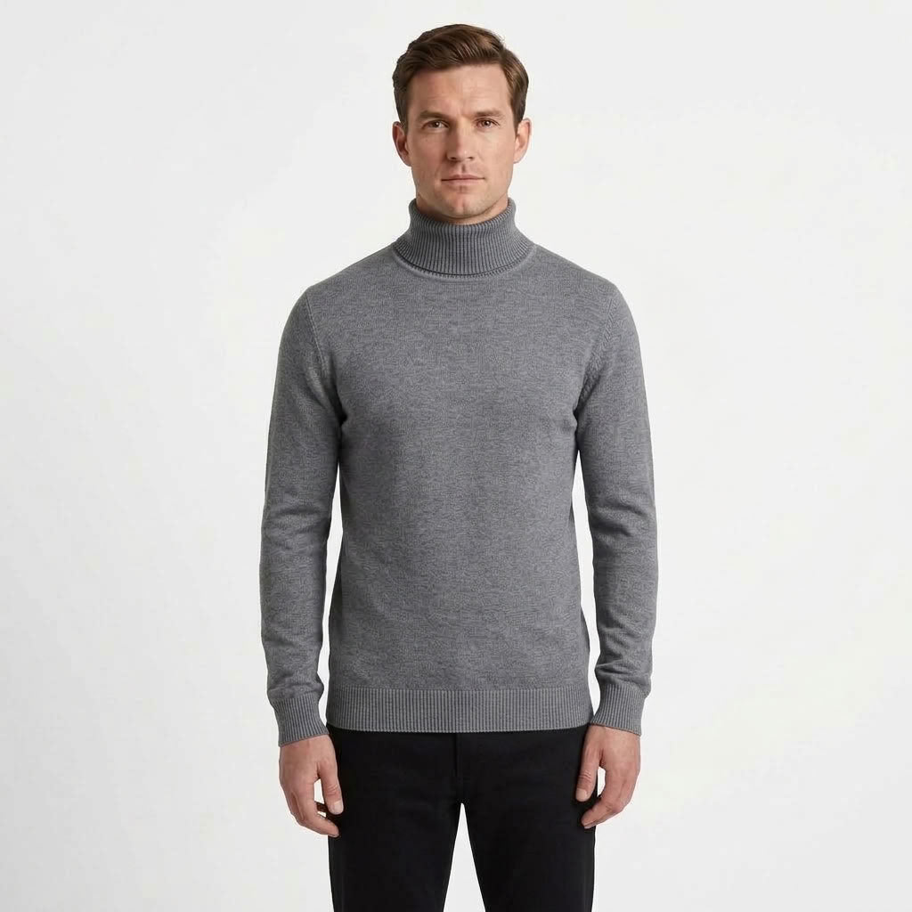 Classic Turtleneck Knitted Sweater For Men