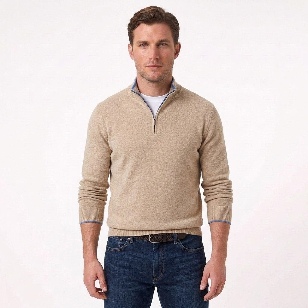 Elegant Zip-Up Sweater For Men