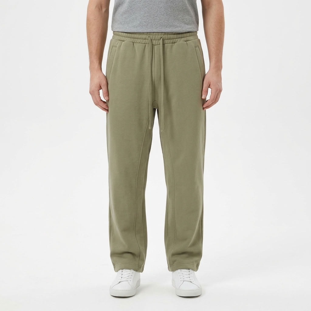 Fleece Lined Straight Leg Sweatpants For Men