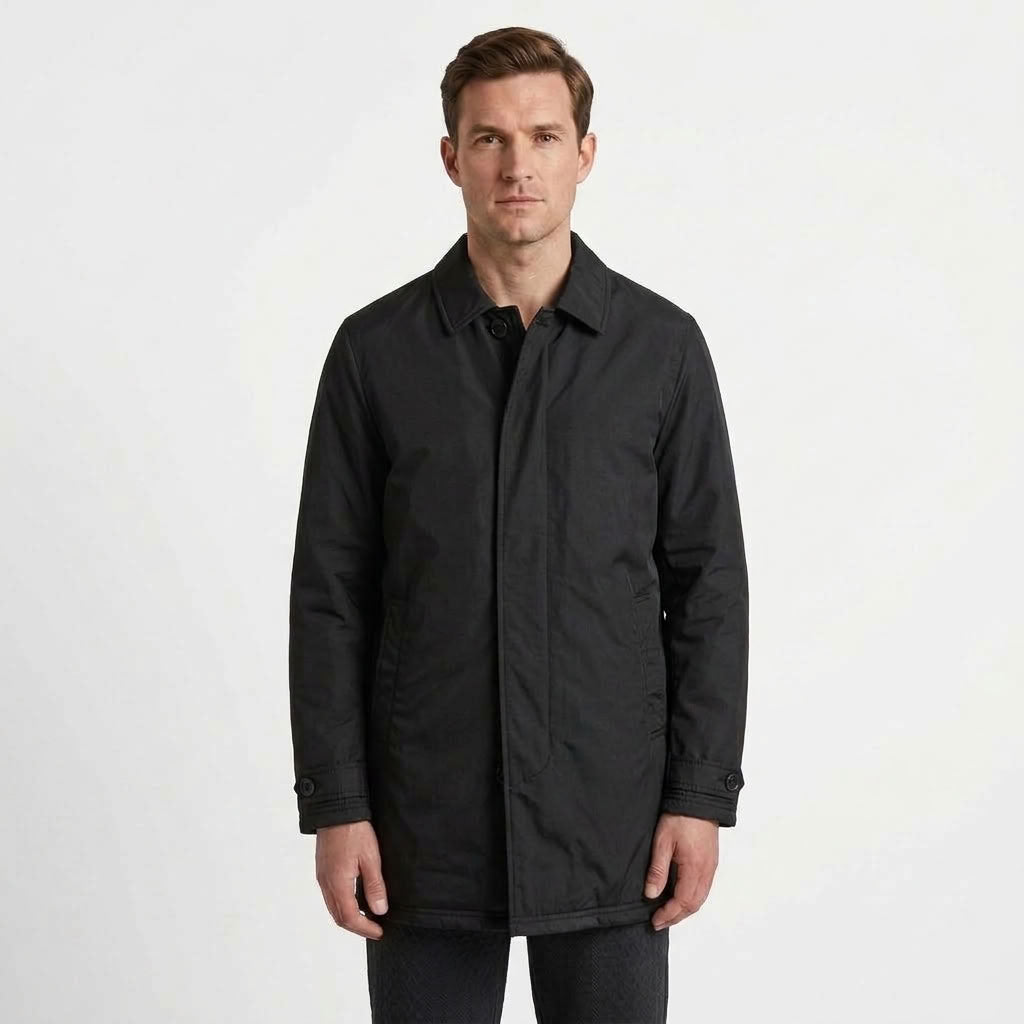 Refined Longline Coat For Men