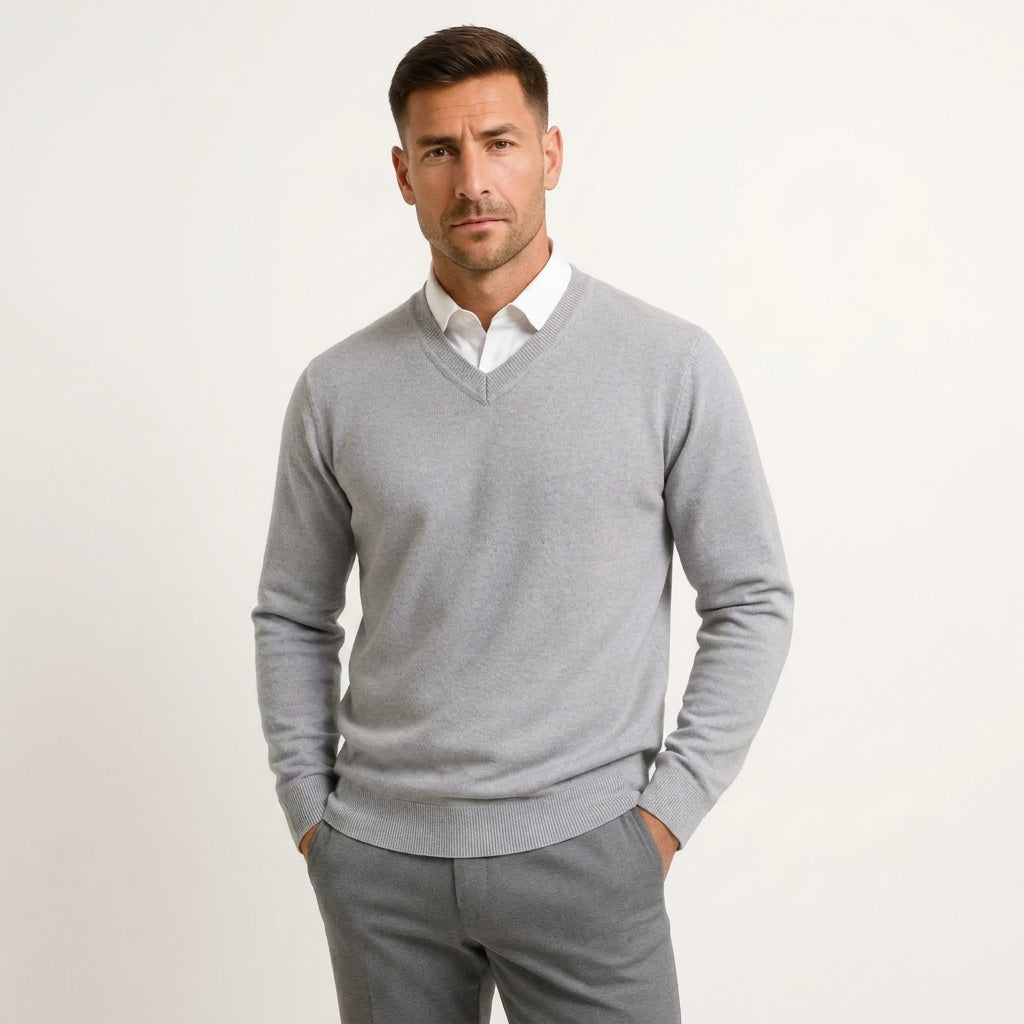 Men’s V-Neck Wool Sweater