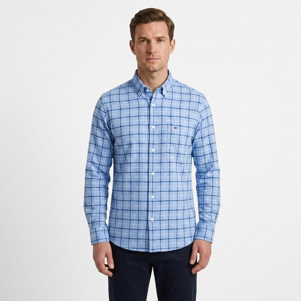 Tailored Check Pattern Shirt For Men