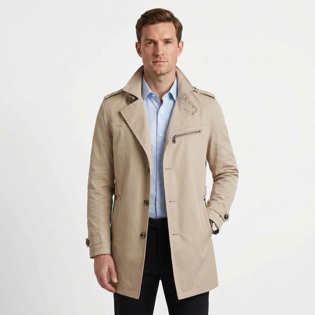 Tailored Trench Coat For Men