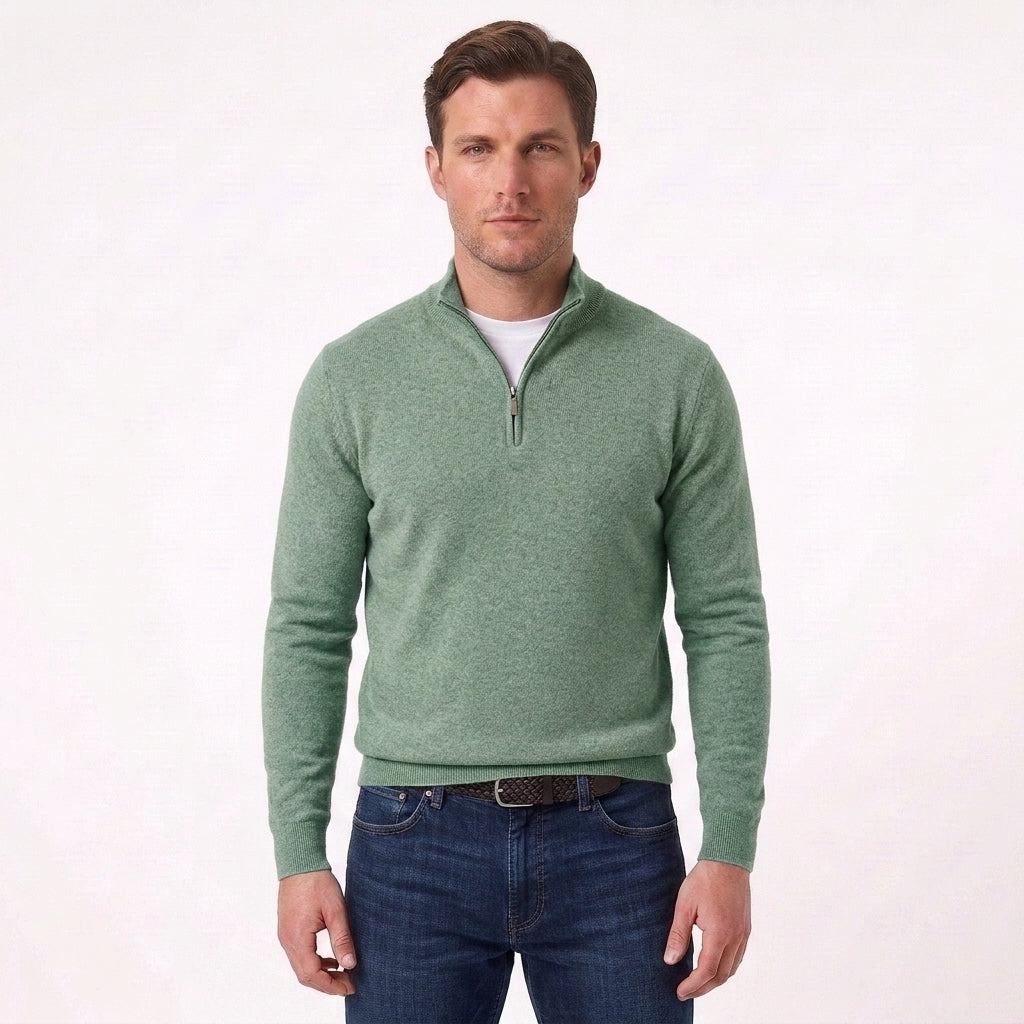 Elegant Zip-Up Sweater For Men