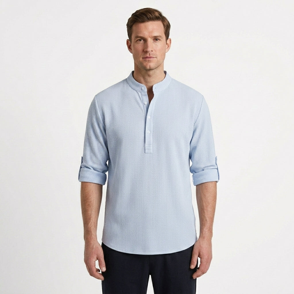 Tailored Long Sleeve Polo Shirt For Men