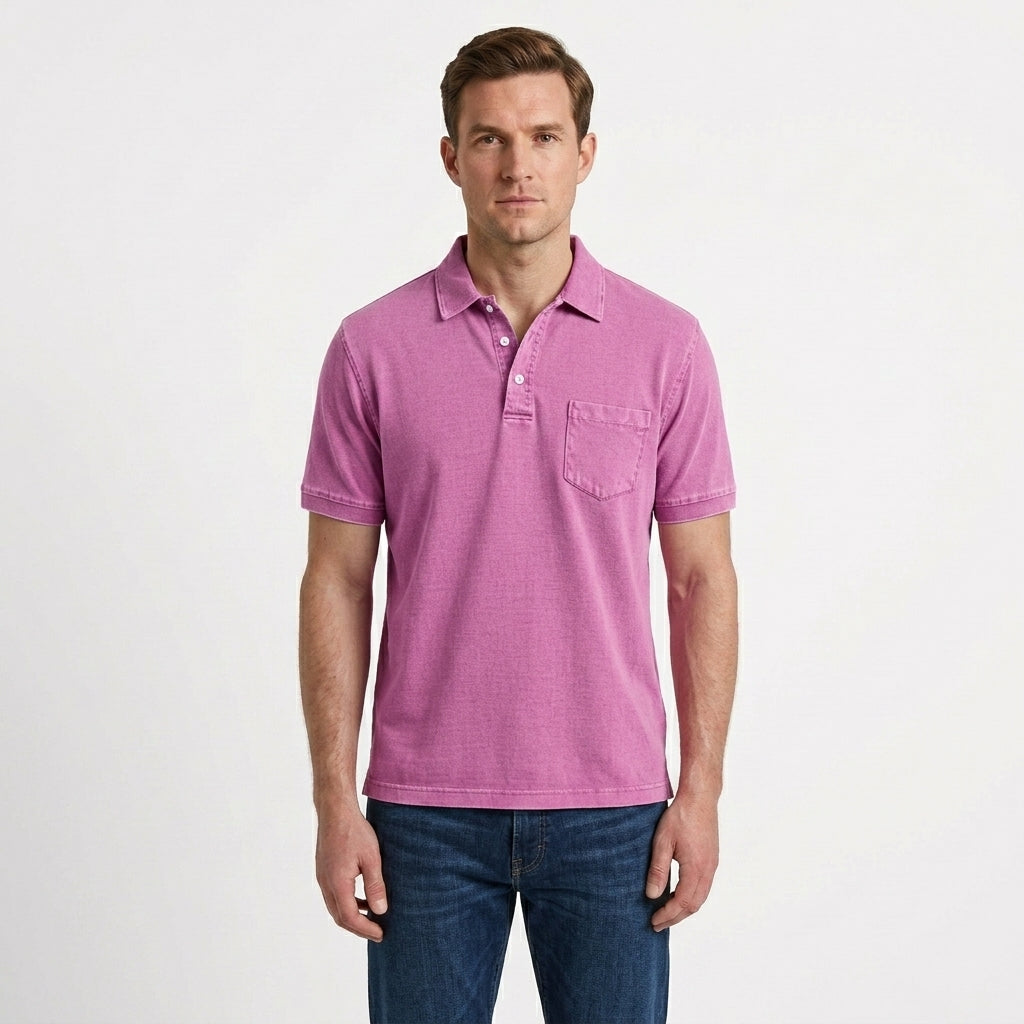 Tailored Vintage Style Polo Shirt For Men