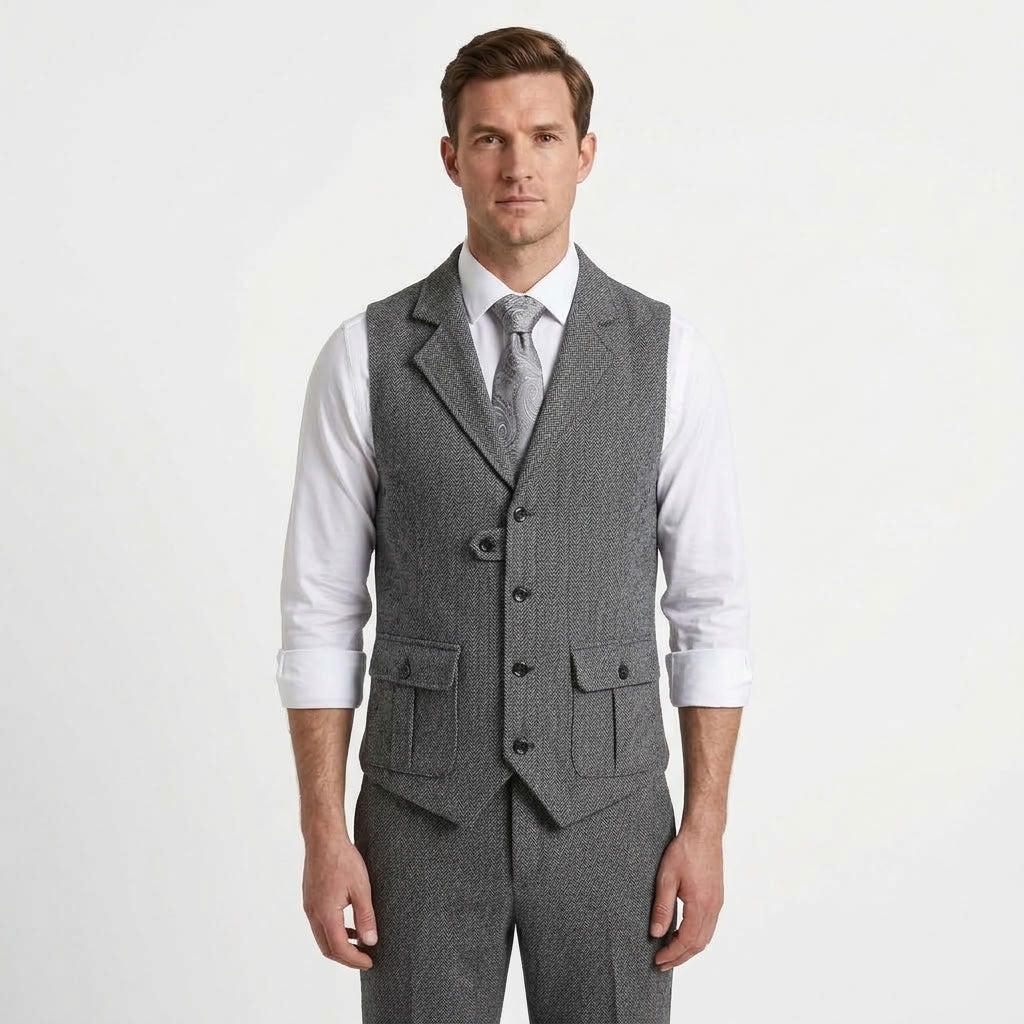 Tailored Vintage Layering Gilet For Men