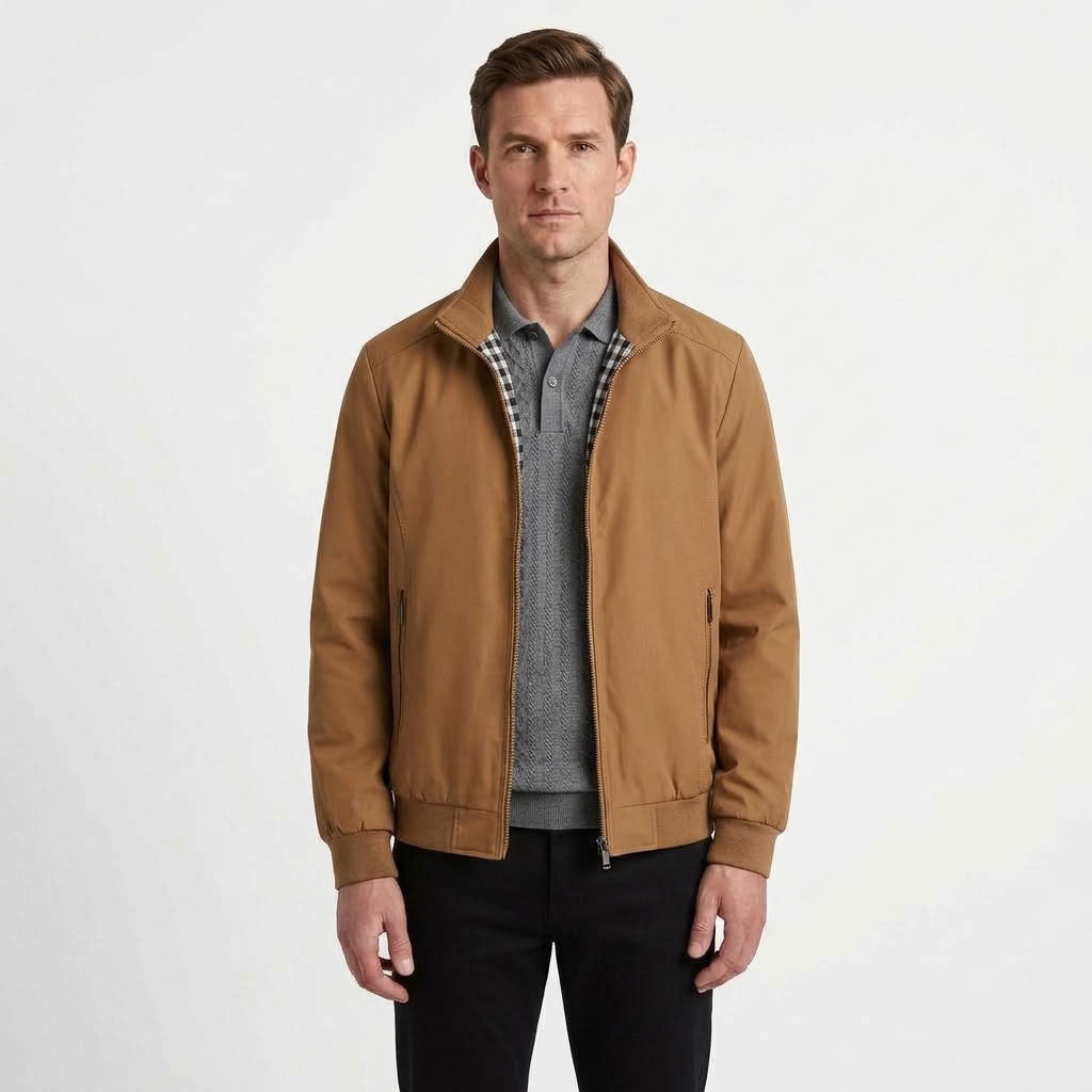 Refined Harrington Bomber Jacket For Men