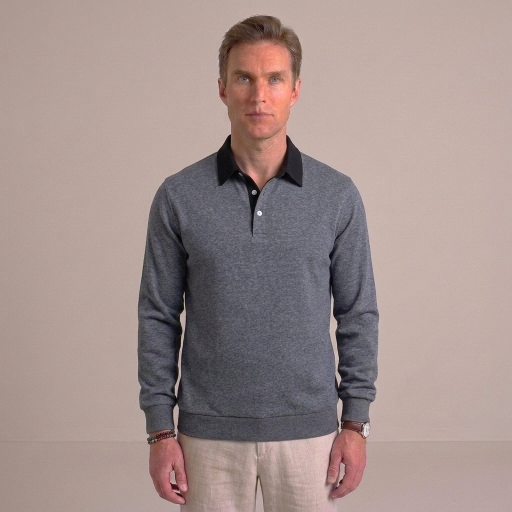 Casual Polo Sweater For Men