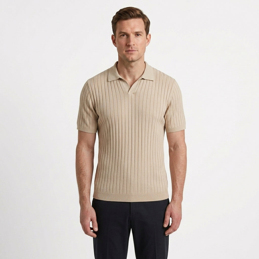 Ventilated Ribbed Summer T-Shirt For Men