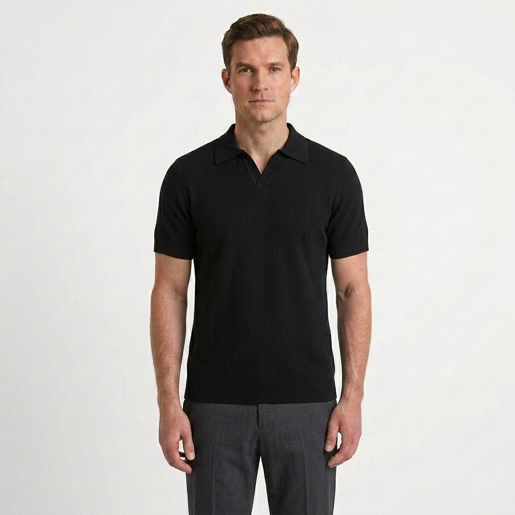 Tailored Breathable Knitted Polo Shirt For Men