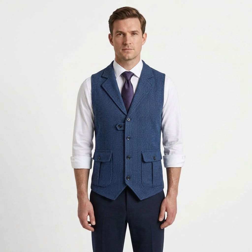 Tailored Vintage Layering Gilet For Men