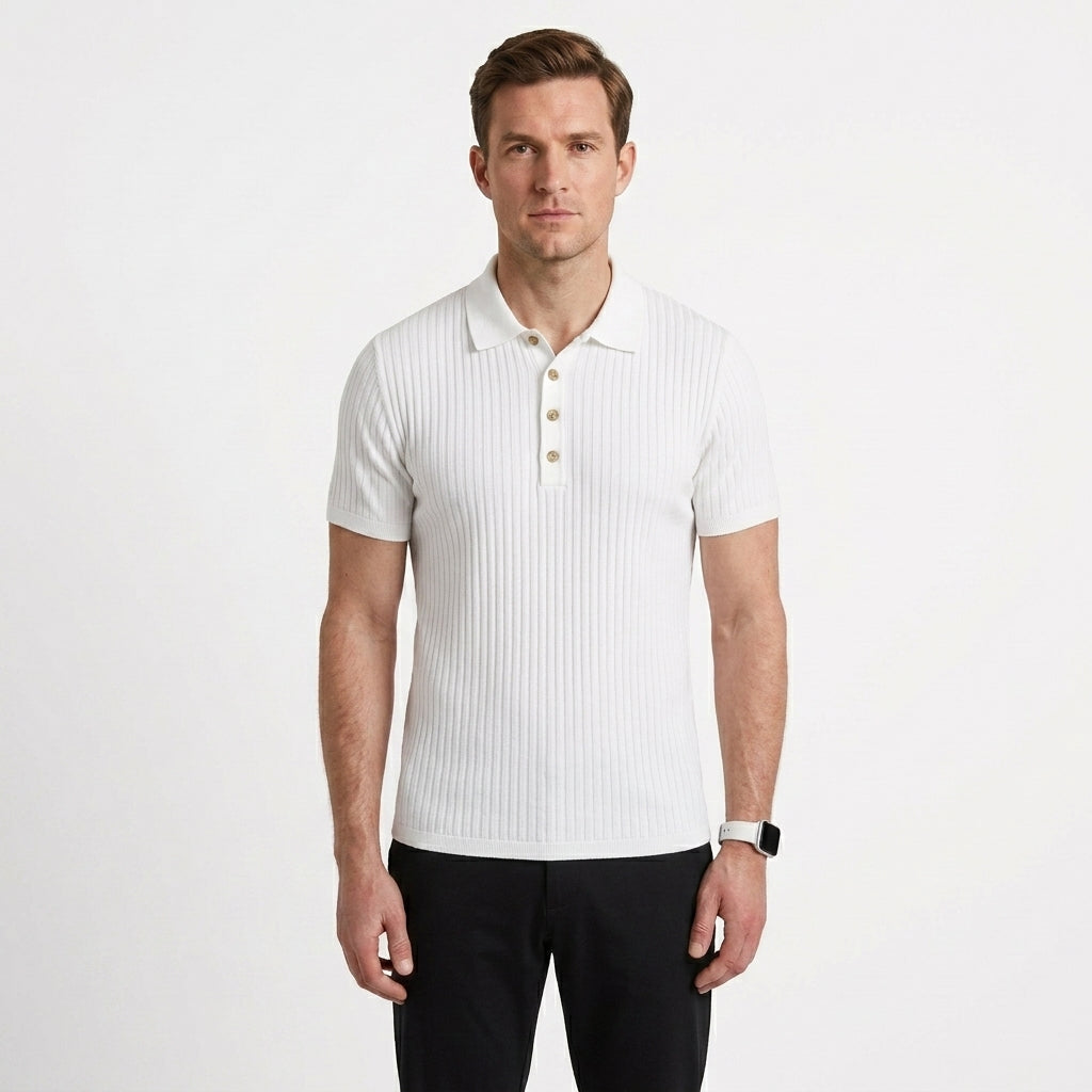 Tailored Striped Polo Shirt For Men
