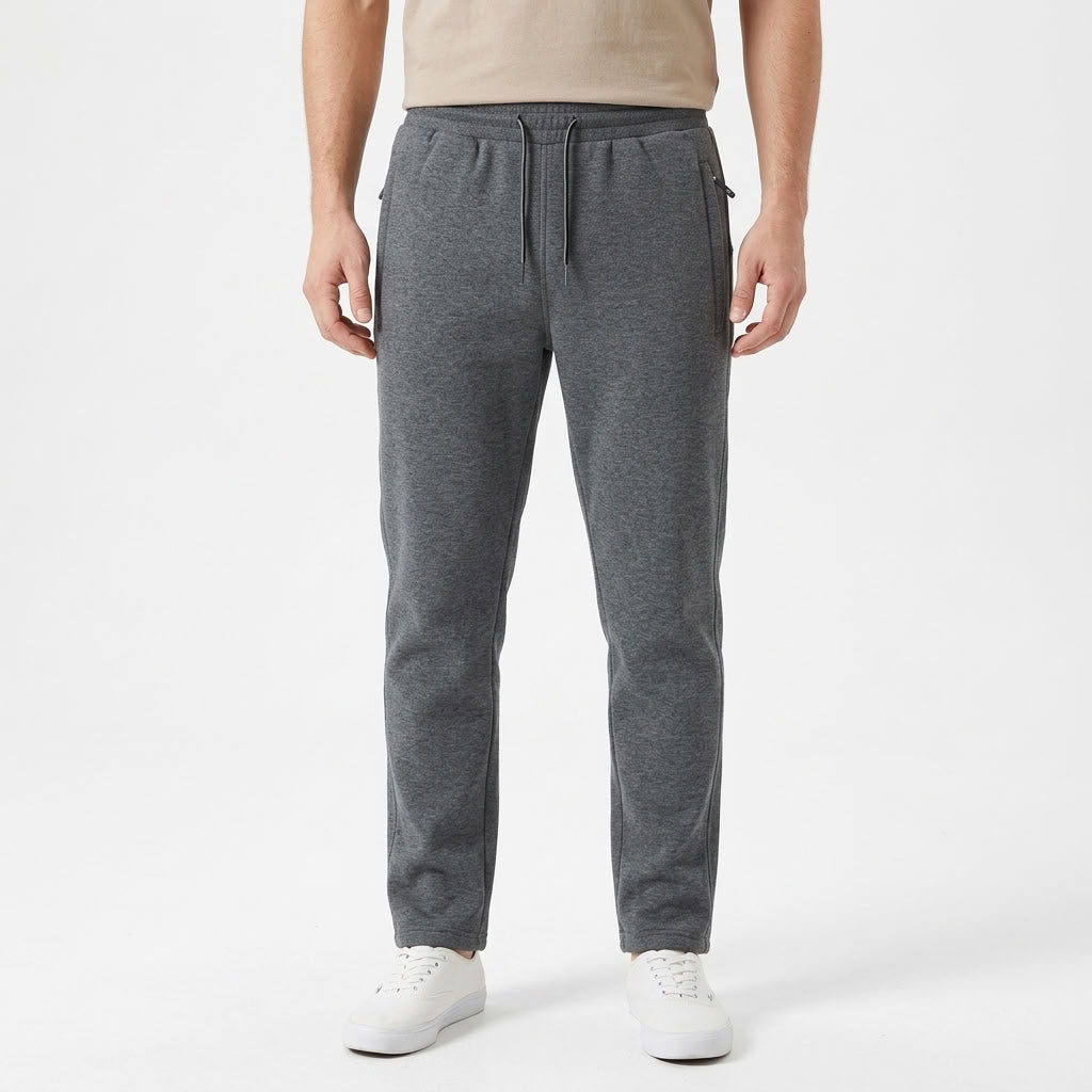 Fleece Lined Straight Leg Sweatpants For Men