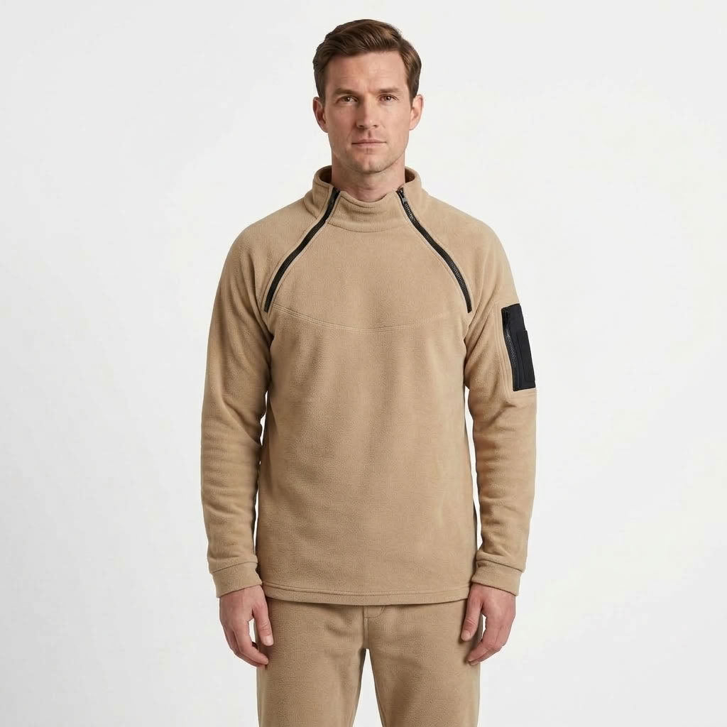 Loose Collar Outdoor Sweater For Men