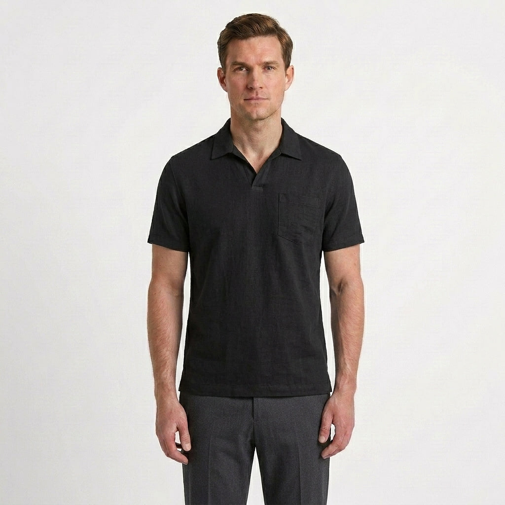 Tailored Linen Summer Polo Shirt For Men