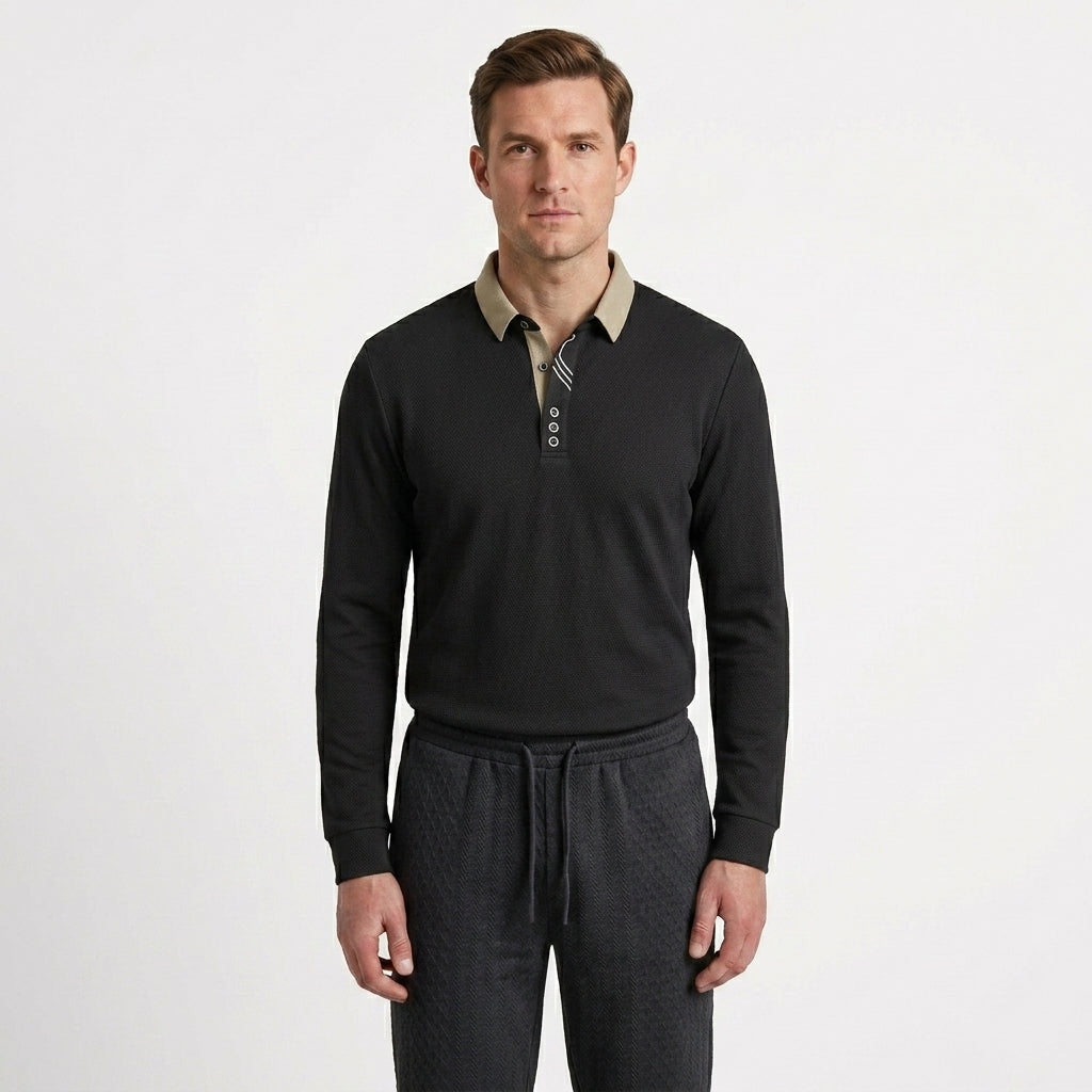 Tailored Lightweight Polo Sweater For Men