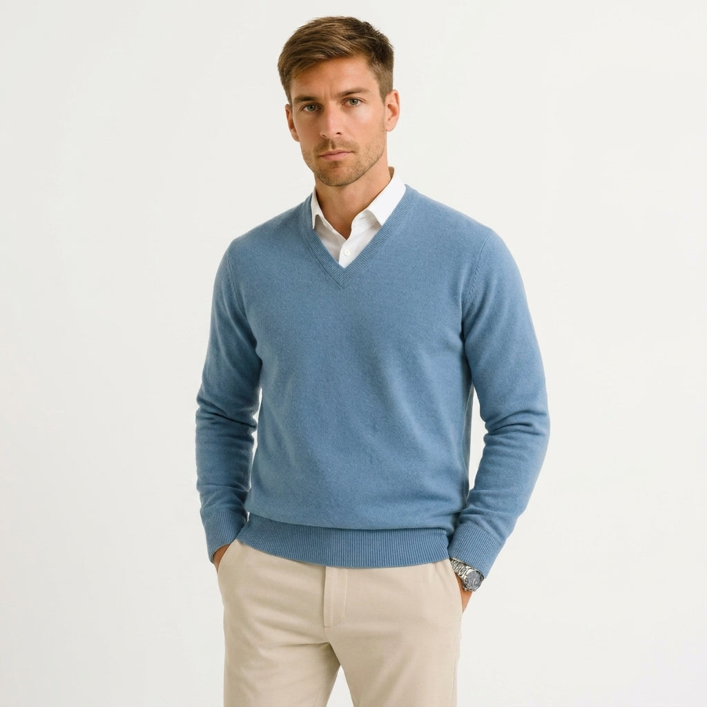 Men’s V-Neck Knit Sweater