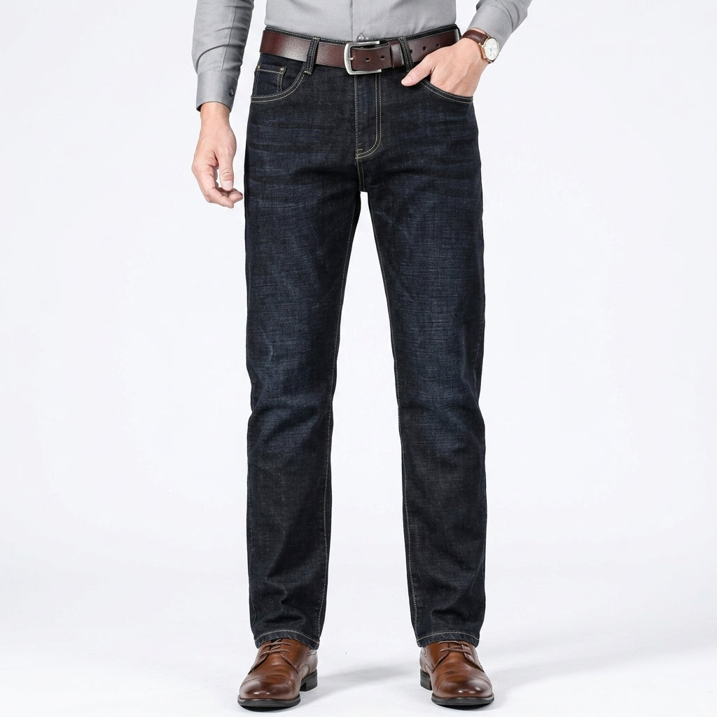 Classic Straight Leg Denim Jeans For Men