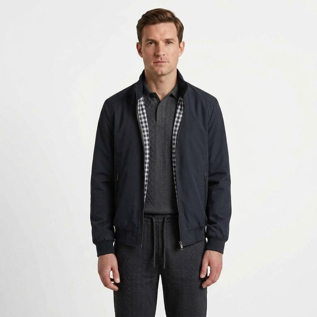 Refined Harrington Bomber Jacket For Men