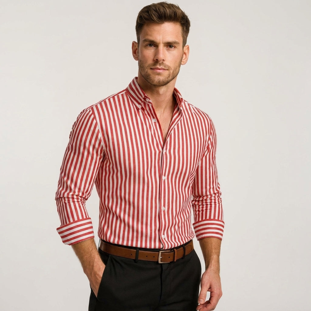 Men’s Striped Long Sleeve Shirt
