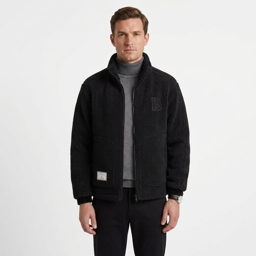 Fleece-Lined Casual Winter Jacket For Men