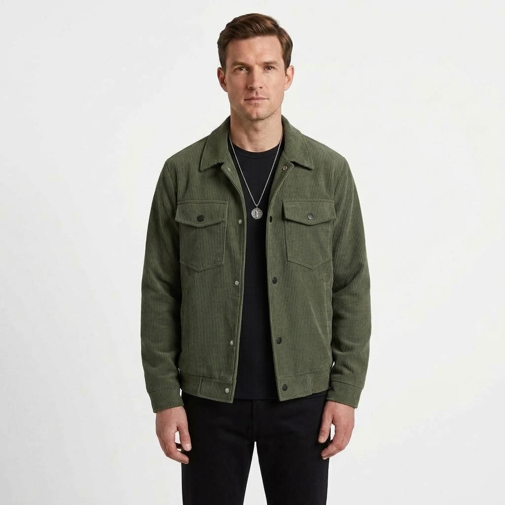 Tailored Textured Corduroy Jacket For Men
