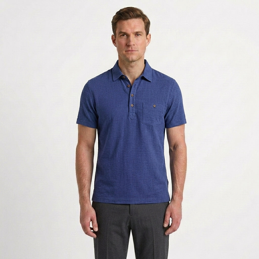 Tailored Linen Summer Polo Shirt For Men