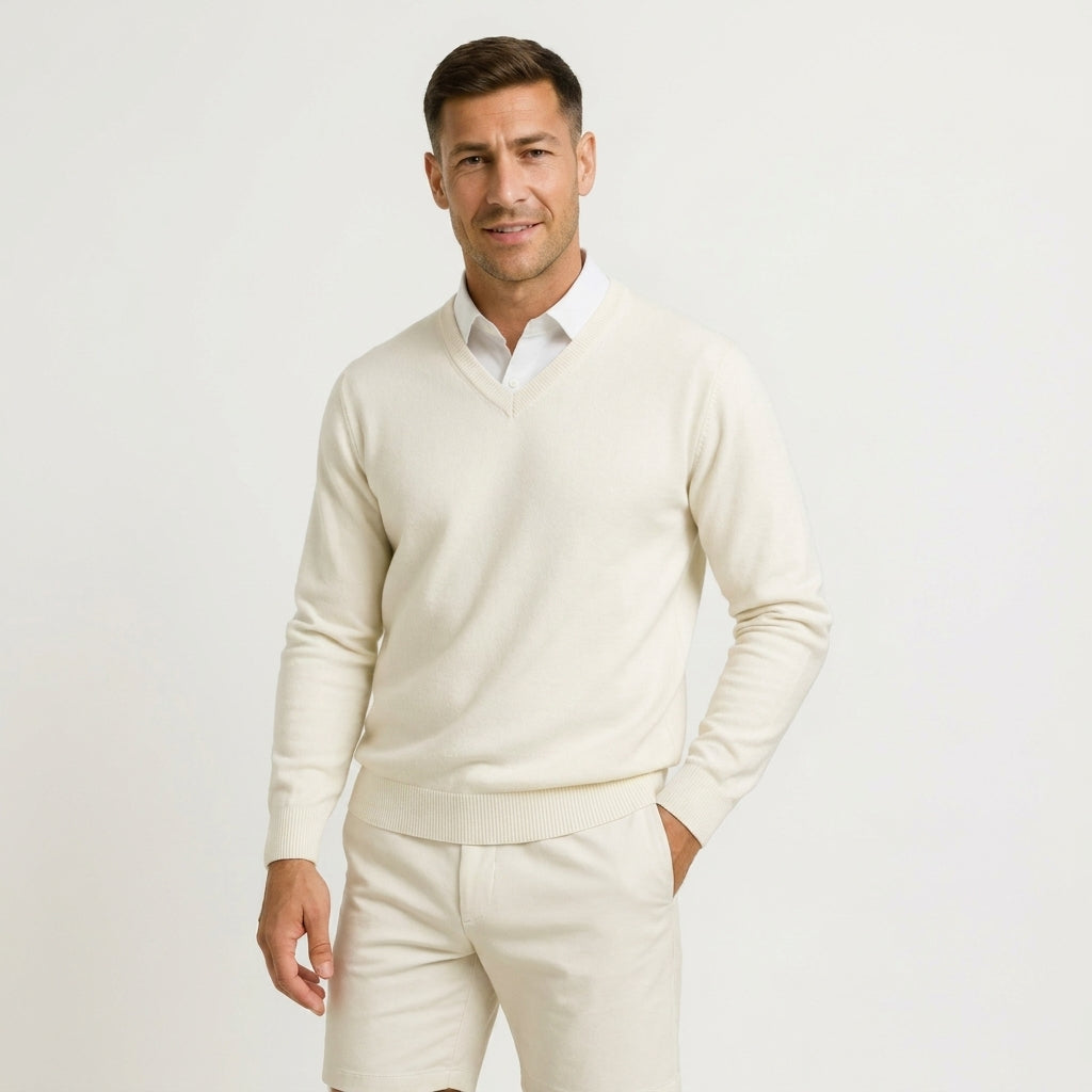 Men’s V-Neck Wool Sweater