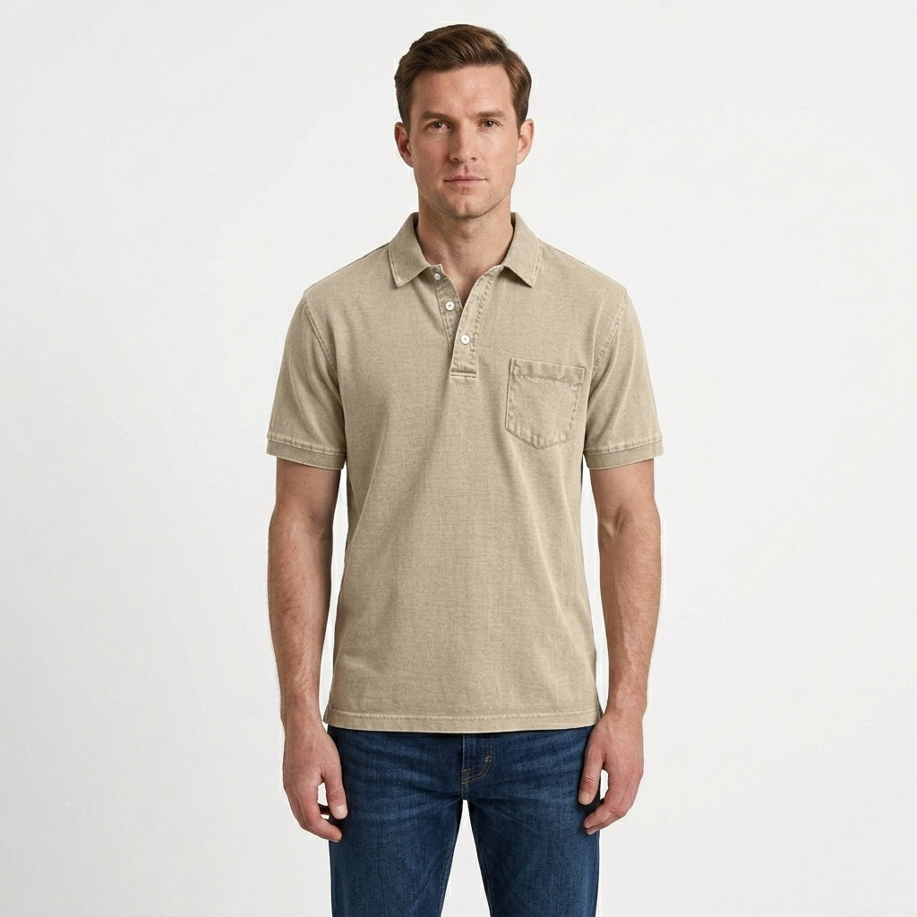 Tailored Vintage Style Polo Shirt For Men