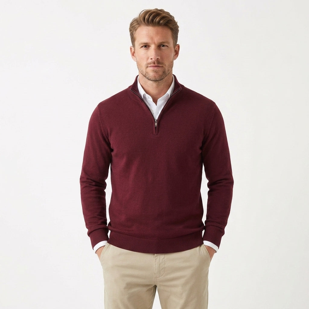Tailored Zip-Up Sweater For Men