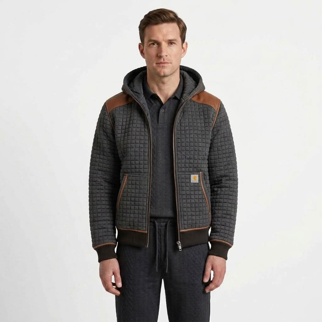 Fleece Lined Hooded Winter Jacket For Men