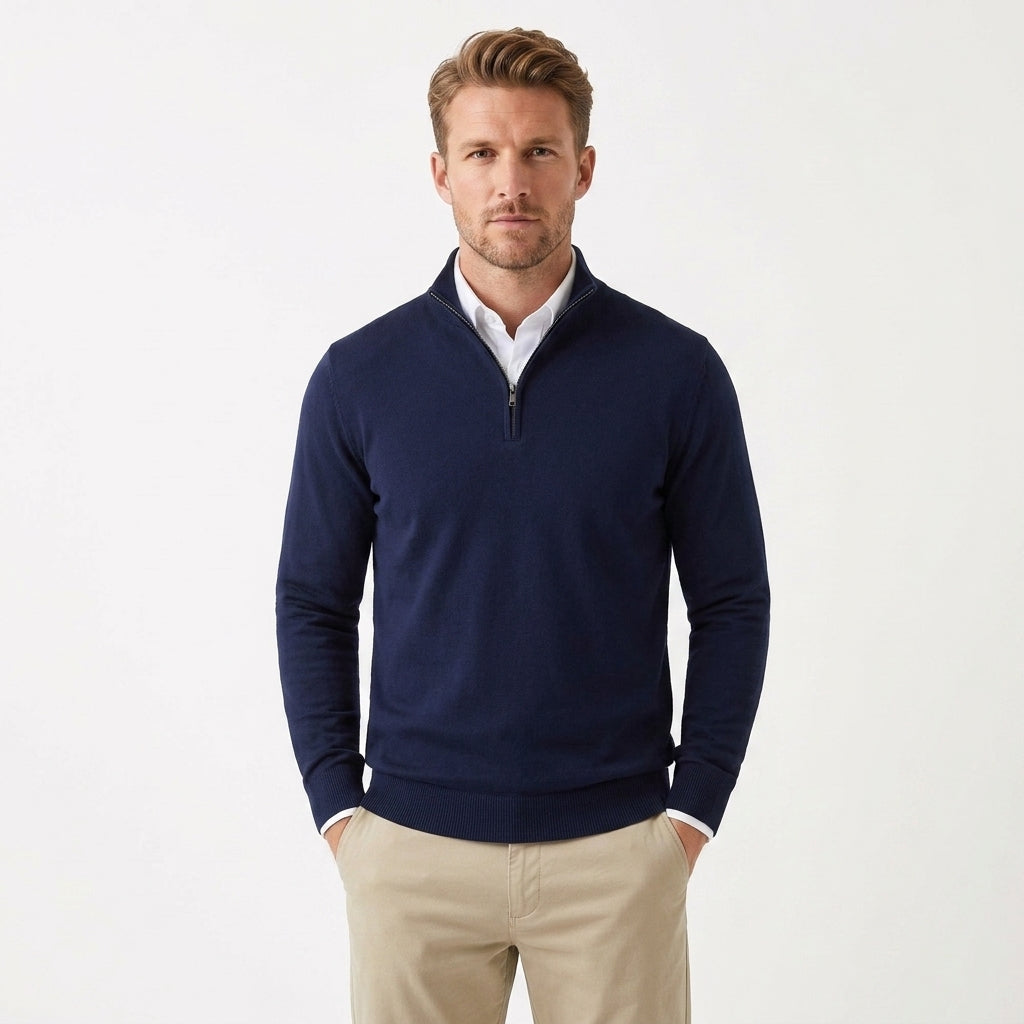 Tailored Zip-Up Sweater For Men