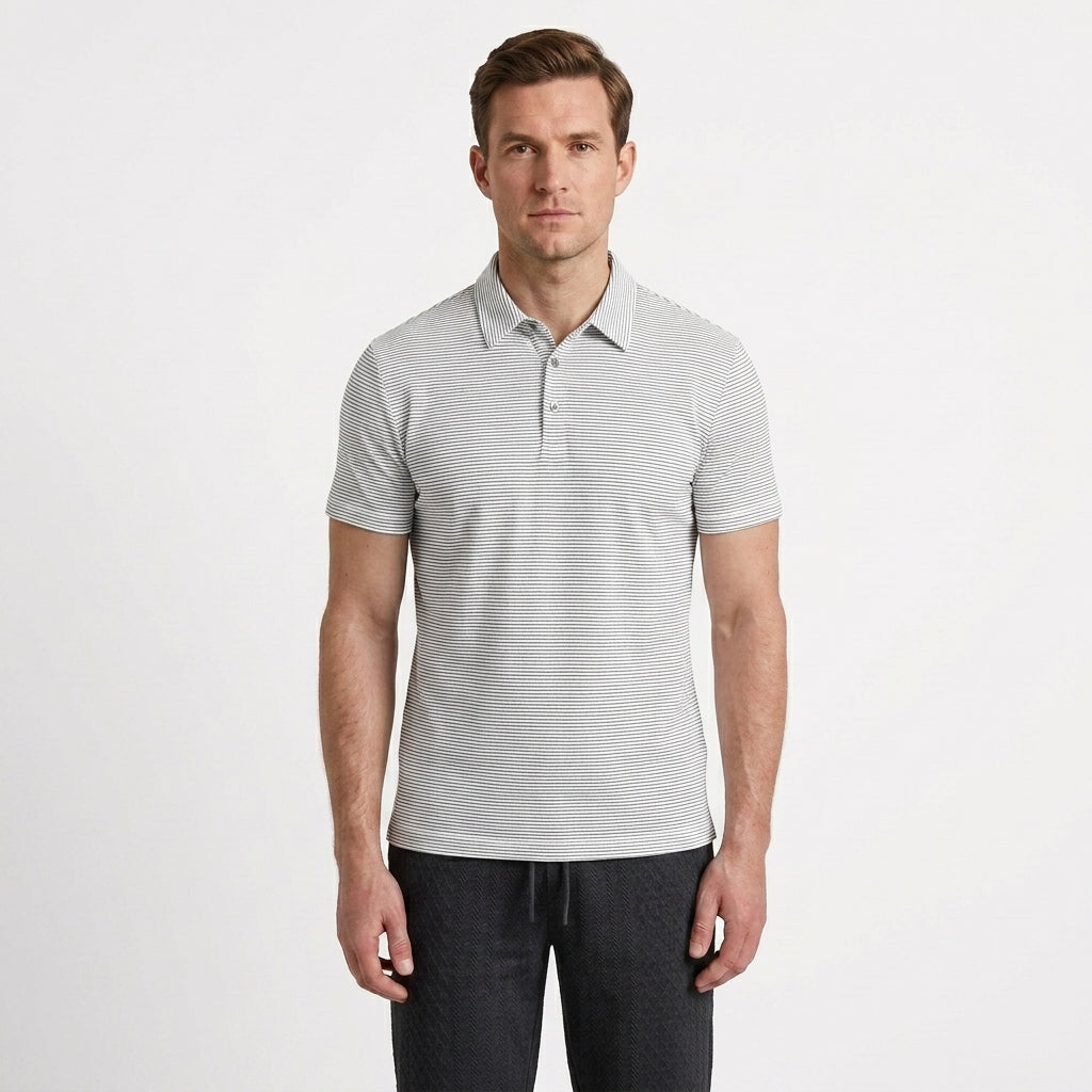 Heritage Stripe Polo Shirt For Men