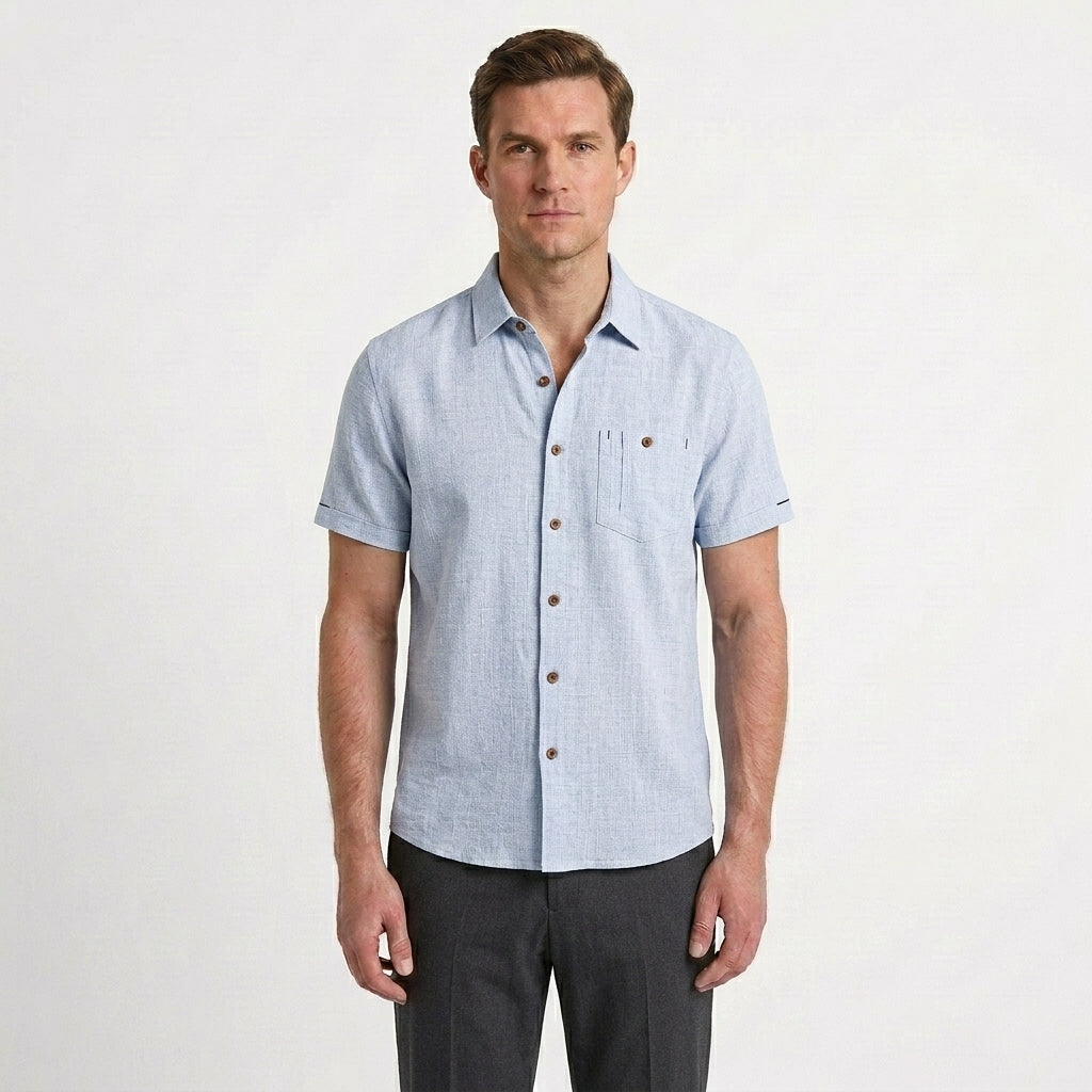 Tailored Linen Summer Polo Shirt For Men