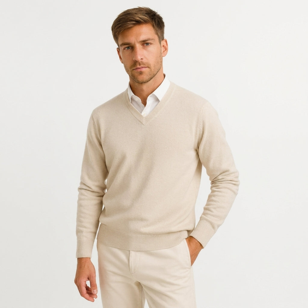 Men’s V-Neck Knit Sweater